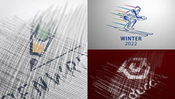 Winter Games Pencil Drawing - 35825096 Videohive Download