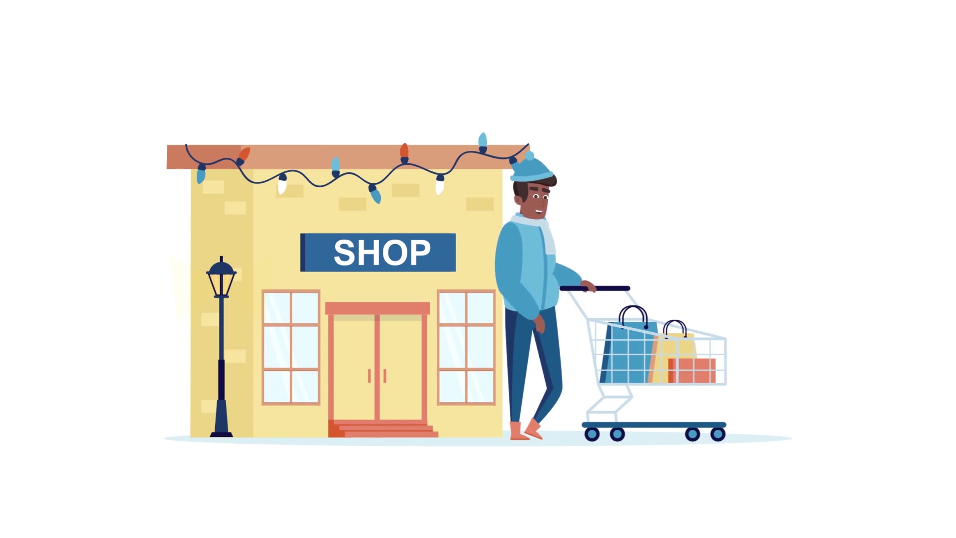 Winter season shopping Scene Situation Videohive 29247075 After Effects Image 12