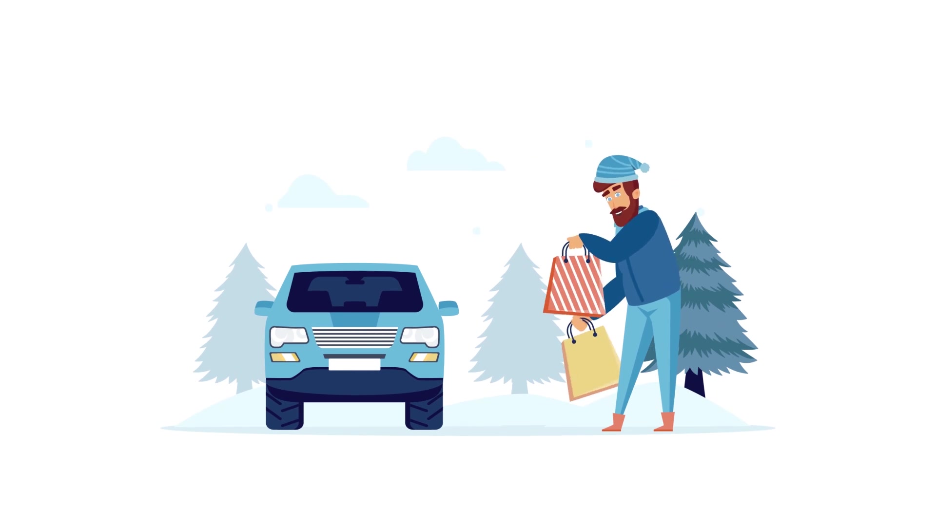Winter season shopping Scene Situation Videohive 29247075 After Effects Image 9