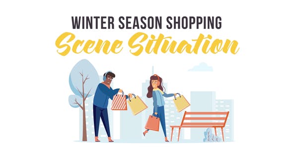 Winter season shopping Scene Situation - Download Videohive 29247075