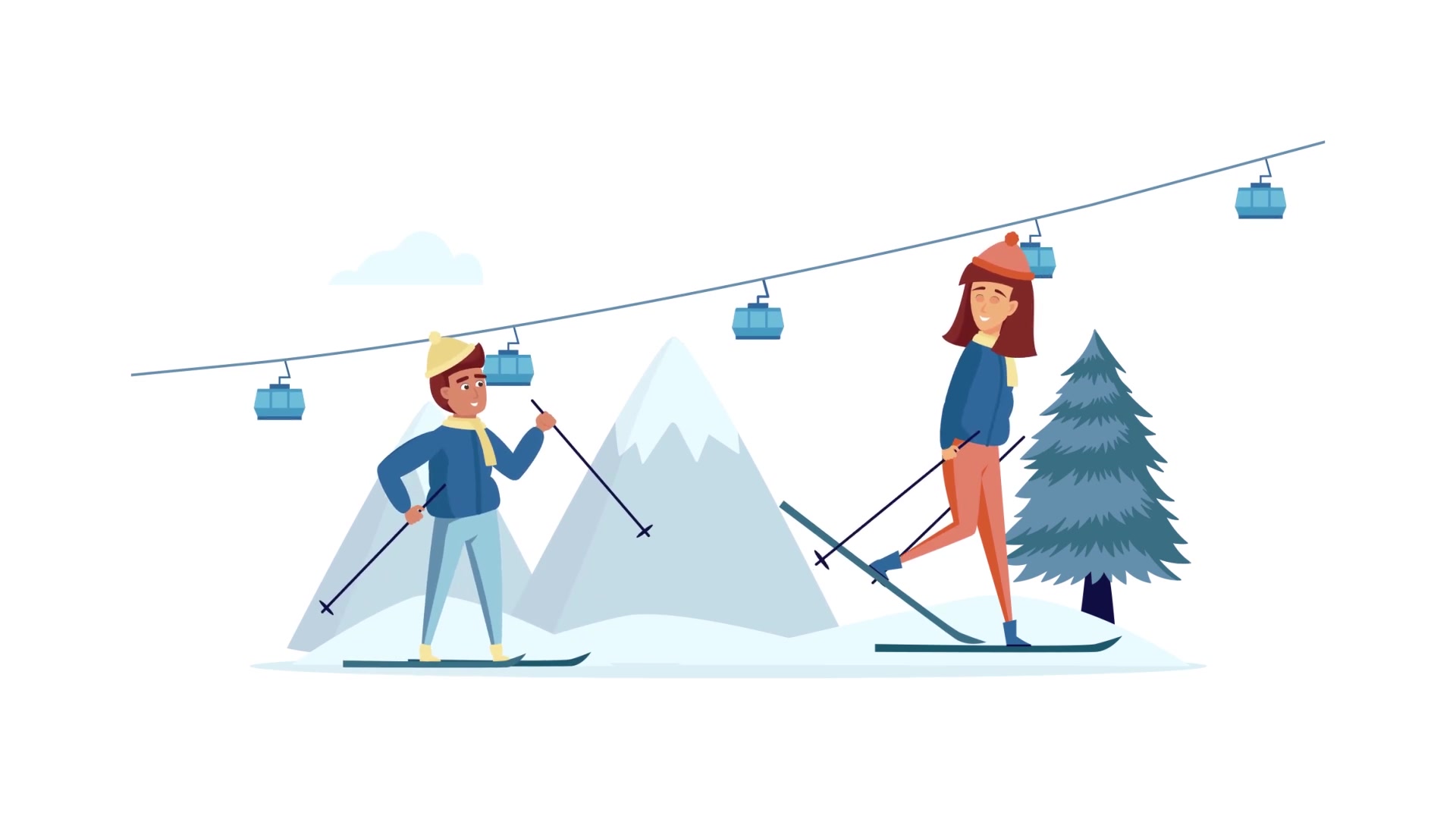 Winter sports activities Scene Situation Videohive 29247091 After Effects Image 8