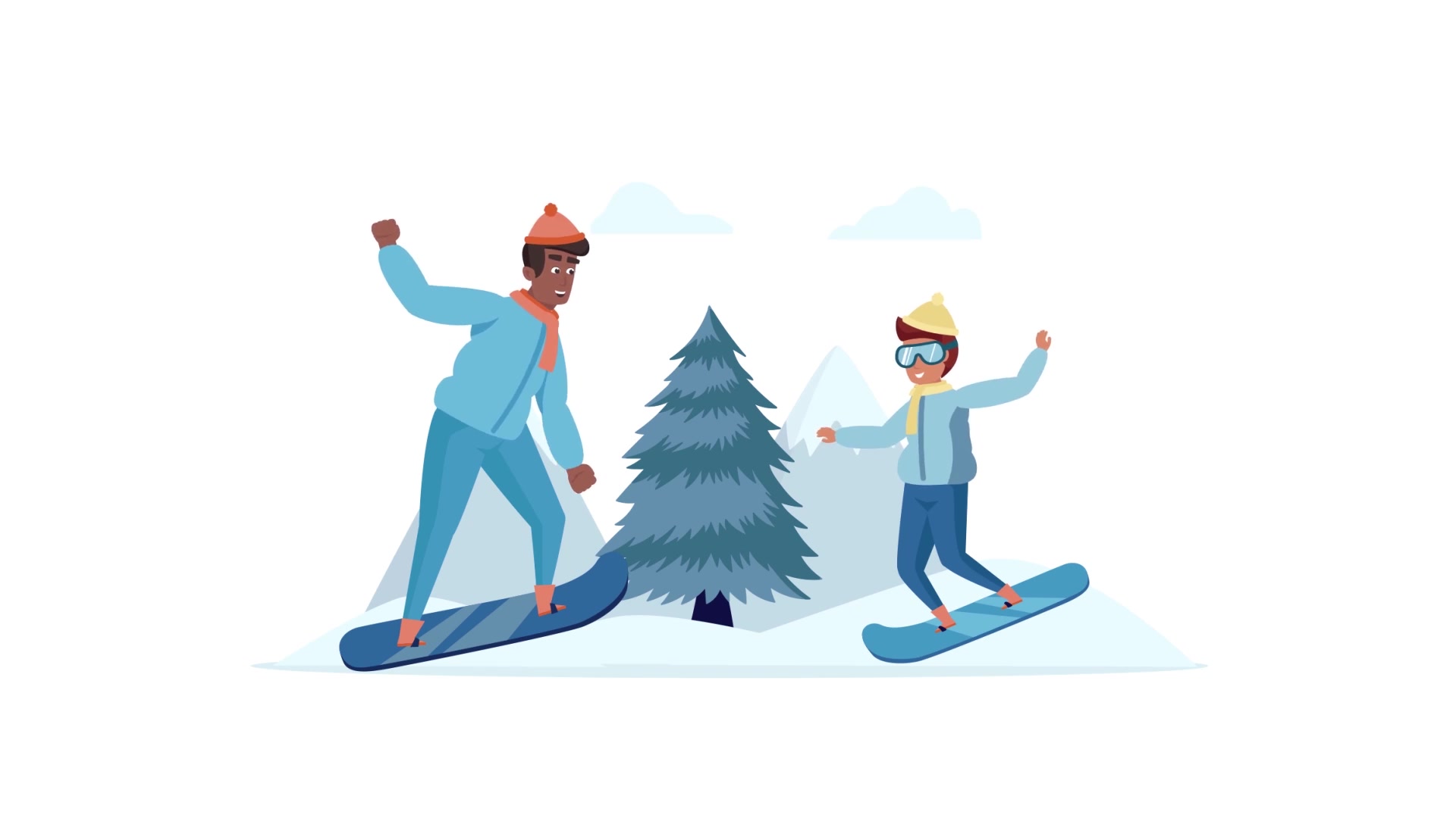 Winter sports activities Scene Situation Videohive 29247091 After Effects Image 9