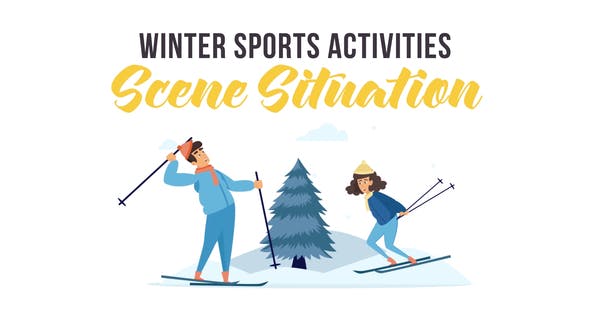 Winter sports activities Scene Situation - 29247091 Videohive Download