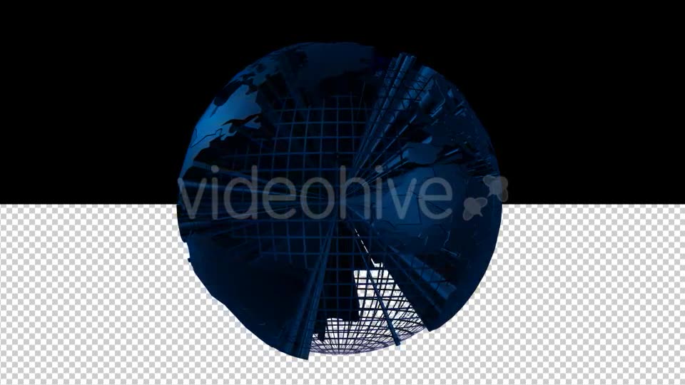 Wired Blue Earth Globe - Download Videohive 20936824
