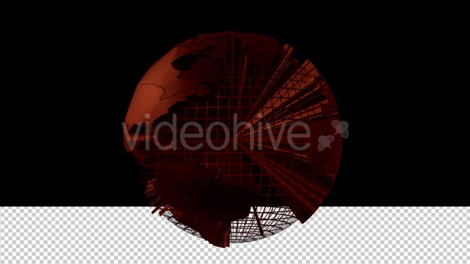 Wired Red Earth Globe - Download Videohive 20936880