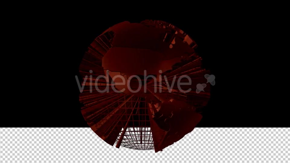Wired Red Earth Globe - Download Videohive 20936880