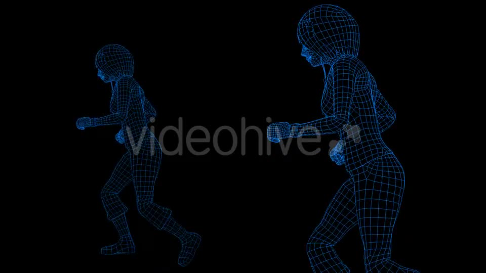 Wireframe Jogging Woman - Download Videohive 21211707