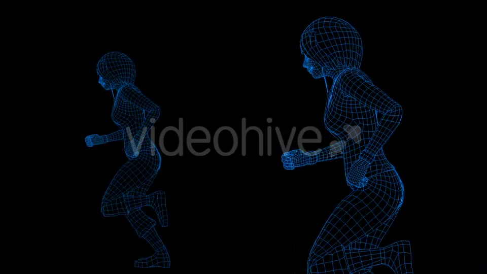 Wireframe Jogging Woman - Download Videohive 21211707