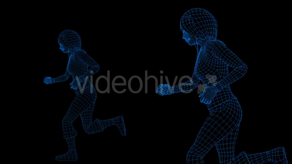 Wireframe Jogging Woman - Download Videohive 21211707