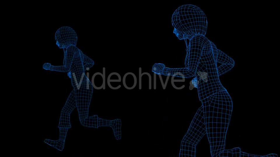 Wireframe Jogging Woman - Download Videohive 21211707