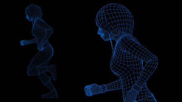 Wireframe Jogging Woman - Download Videohive 21211707