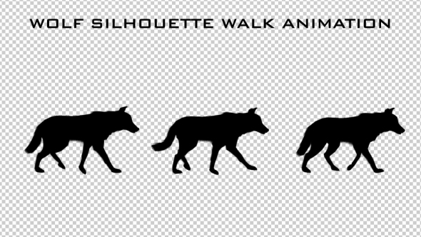 Wolf Silhouette Walk Animation - Download Videohive 20479099