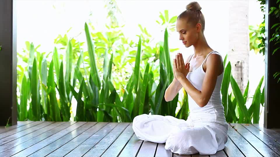 Woman Practicing Yoga And Meditating  Videohive 2397923 Stock Footage Image 10