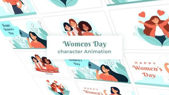 Womens Day Character Scene Animation Pack - Download 36044829 Videohive