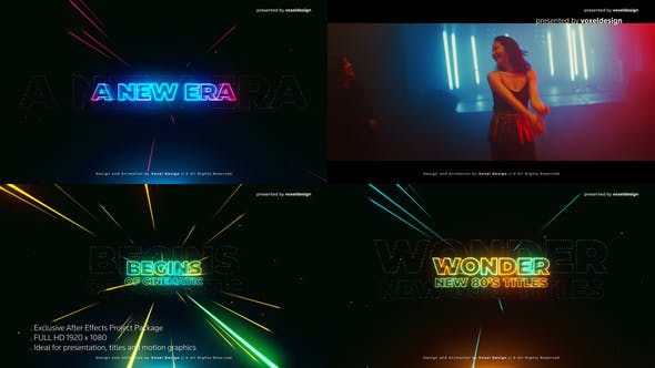 Wonder 80s Cinematic Titles - Download 25624372 Videohive