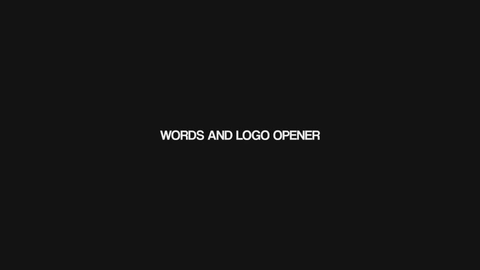Words and Logo Opener Videohive 7828068 After Effects Image 1