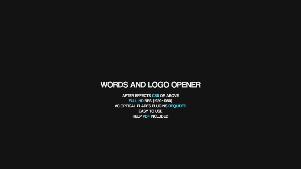 Words and Logo Opener Videohive 7828068 After Effects Image 2