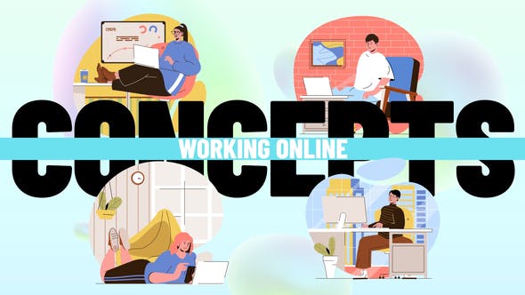 Working online Scene Situation - Download Videohive 34772480