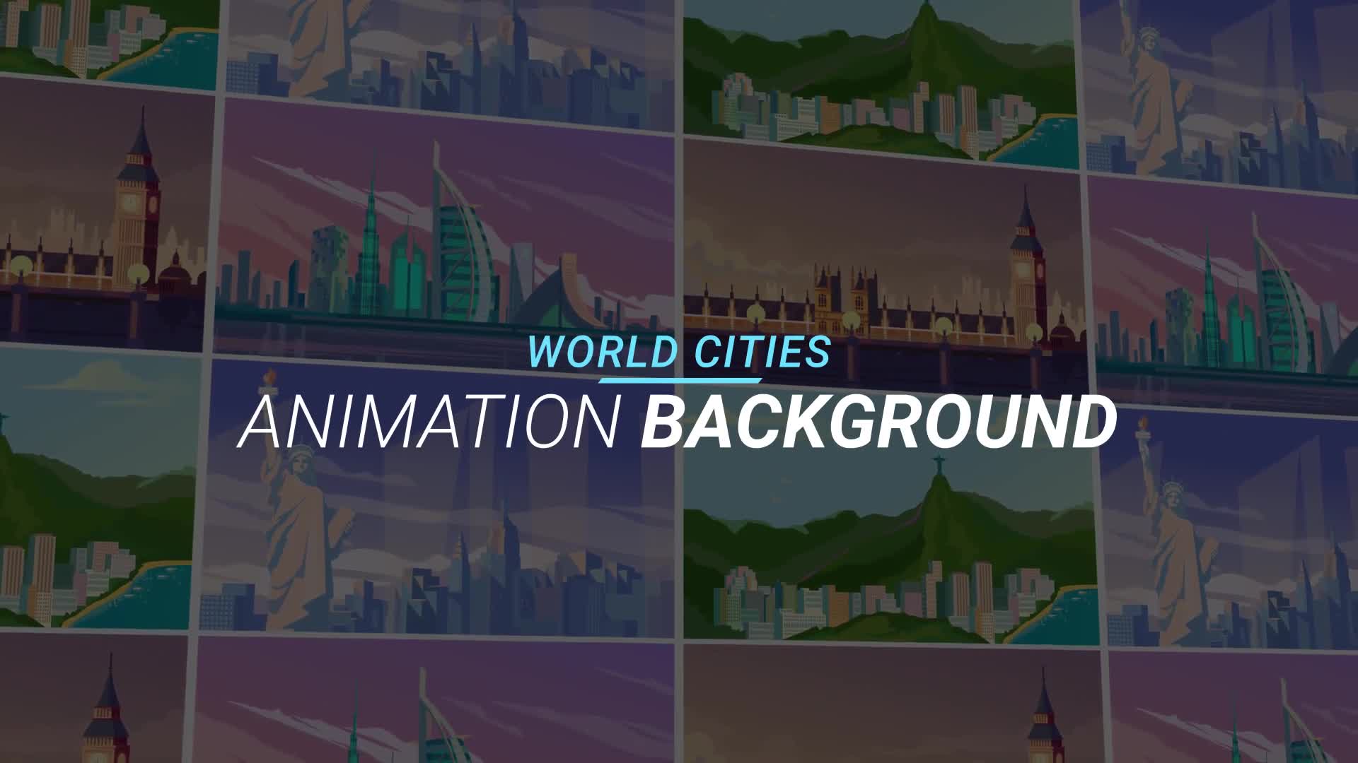 World cities Animation background Videohive 34061001 After Effects Image 1