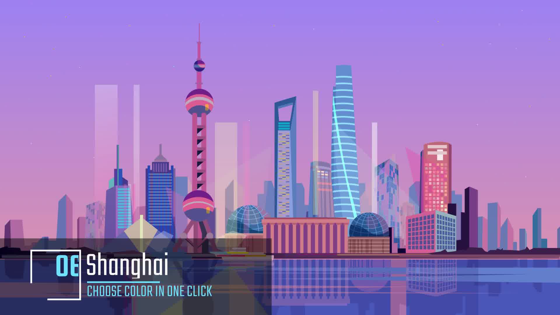 World cities Animation background Videohive 34061001 After Effects Image 11