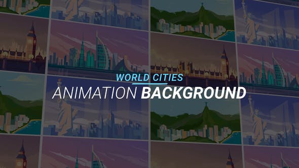 World cities Animation background - Videohive 34061001 Download