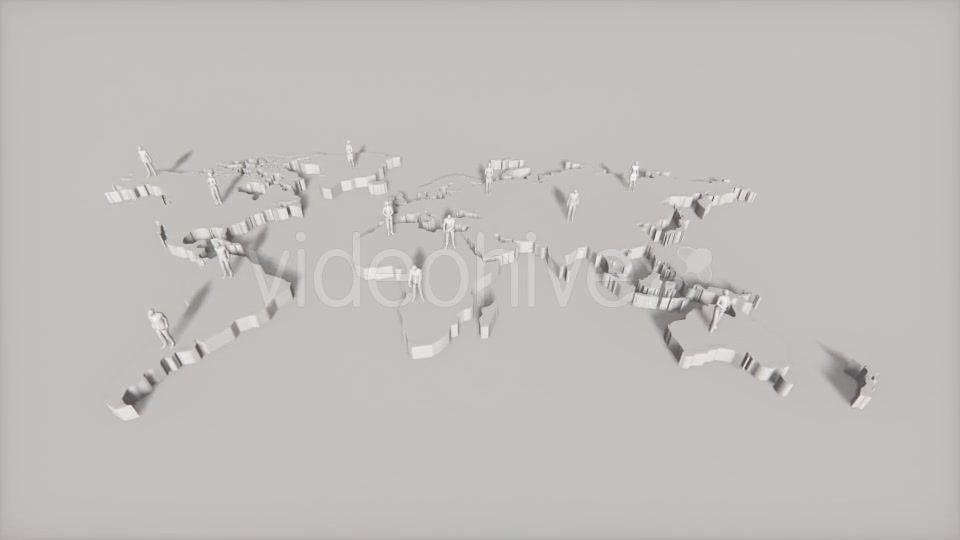 World Map and Tiny Business People - Download Videohive 19433352