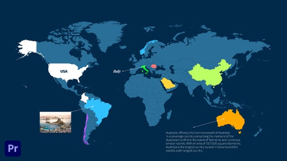 World Map Info | For Premiere Pro - Download Videohive 37408631