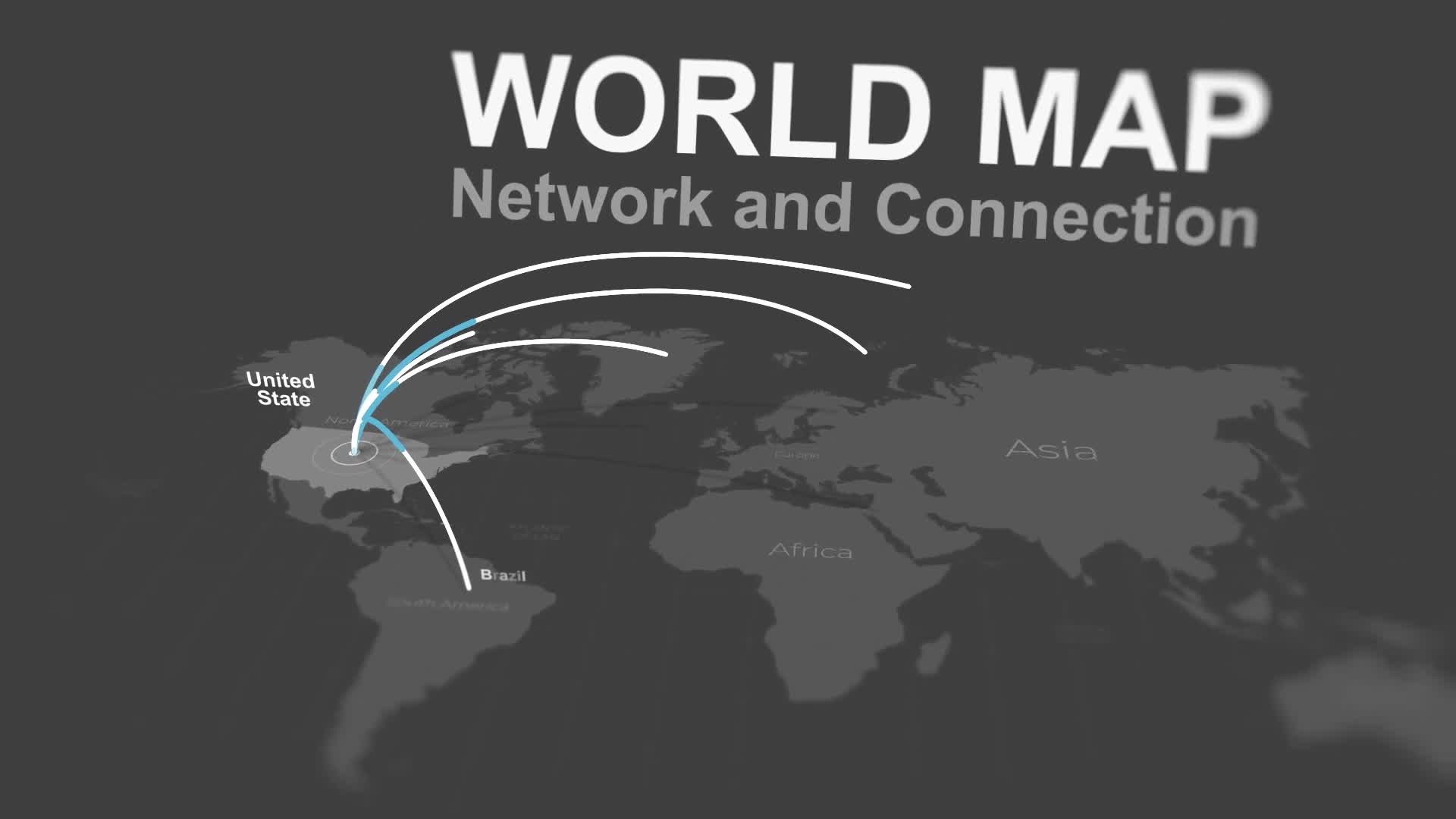 World Map Network Connection Videohive 40506805 After Effects Image 1
