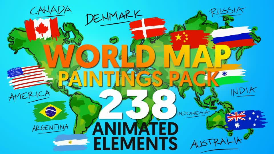 World Map Paintings Pack - Download Videohive 12070408