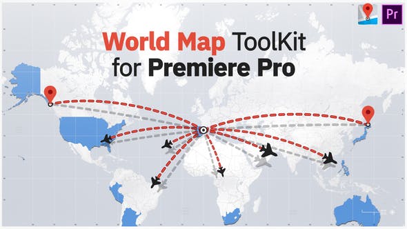 World Map ToolKit for Premiere Pro - Videohive Download 23810482