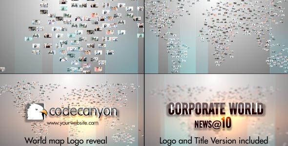 World Map Video Image Logo - 8565616 Download Videohive