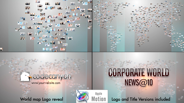 World Map Video Image Logo Apple Motion - Download Videohive 23188402
