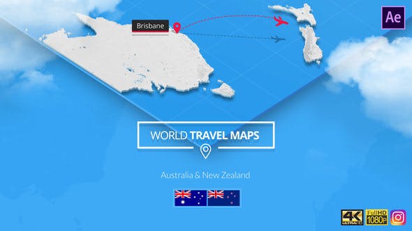 World Travel Maps Australia and New Zealand - Videohive 23173916 Download