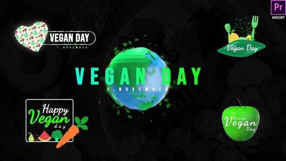 World Vegan Day Titles - Download Videohive 33909992