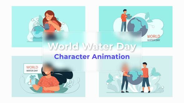 World Water Day Scene Animation Pack - 36707931 Videohive Download