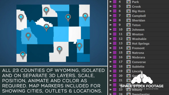 Wyoming Map Kit - Download Videohive 20776291