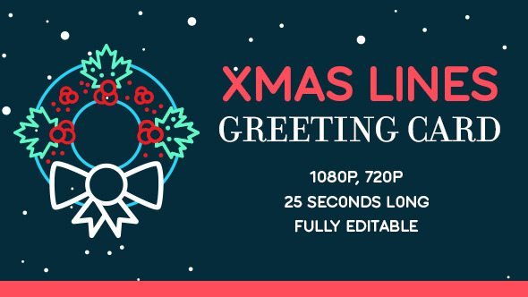 Xmas Lines Greeting Card - Download Videohive 13488432