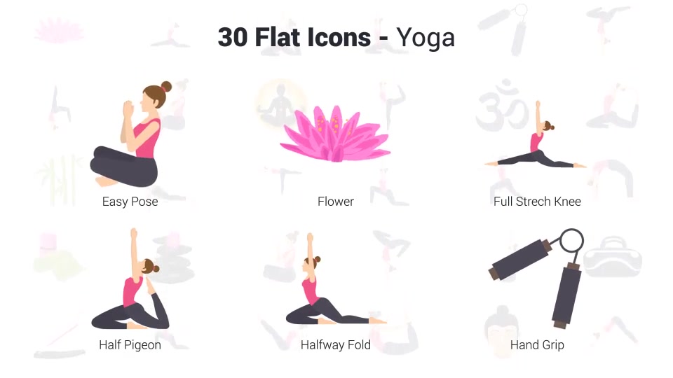 Yoga Icons Videohive 37622544 After Effects Image 8