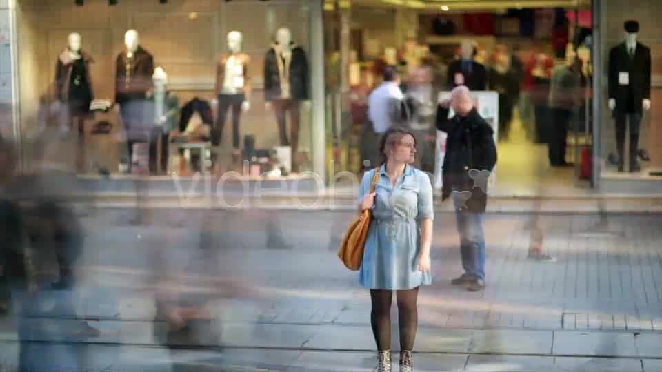 Young Woman Posing In Front Of Shopping Mall  Videohive 7835521 Stock Footage Image 1