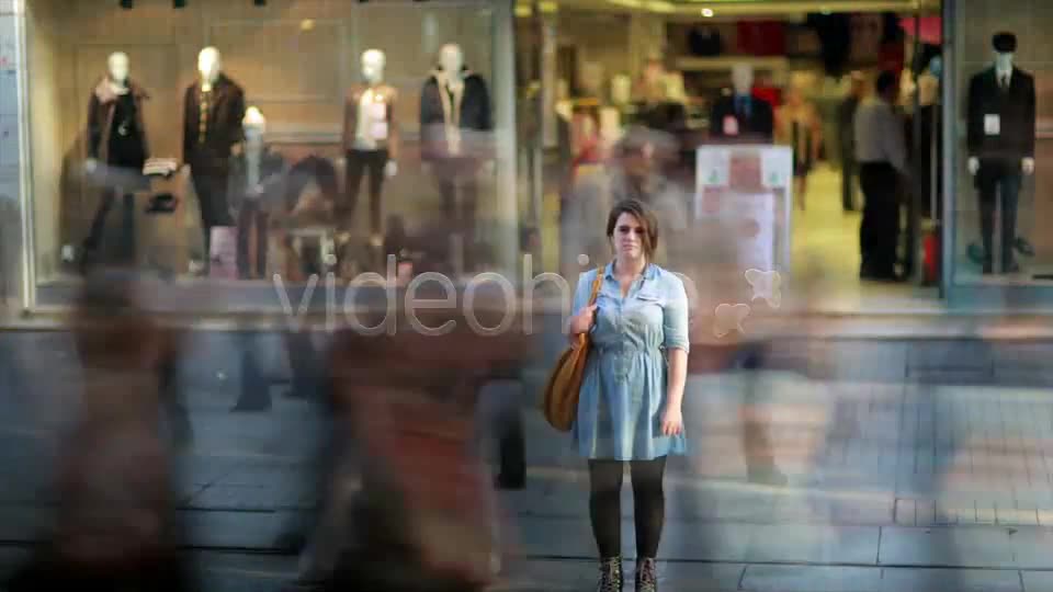 Young Woman Posing In Front Of Shopping Mall  Videohive 7835521 Stock Footage Image 2