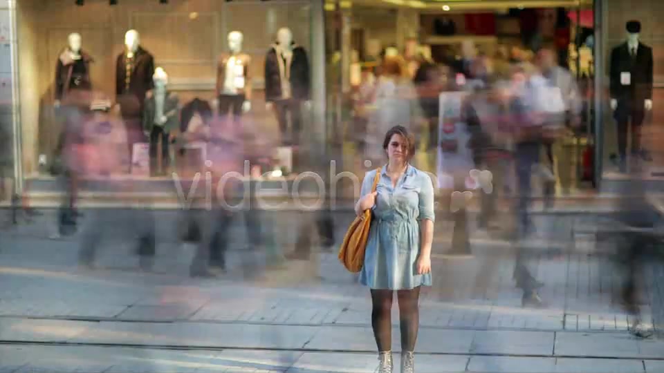 Young Woman Posing In Front Of Shopping Mall  Videohive 7835521 Stock Footage Image 3