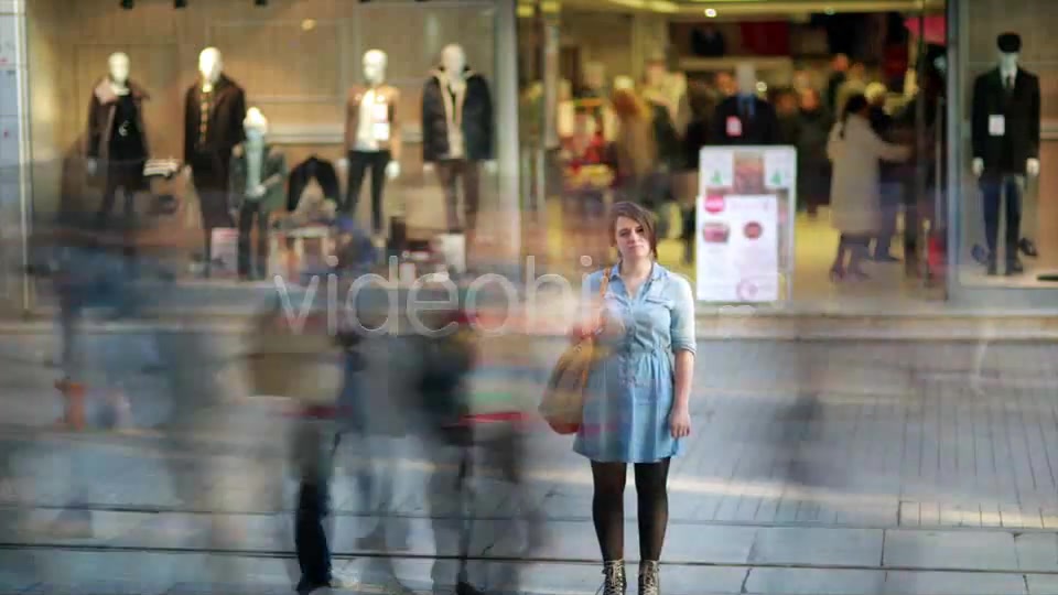 Young Woman Posing In Front Of Shopping Mall  Videohive 7835521 Stock Footage Image 5