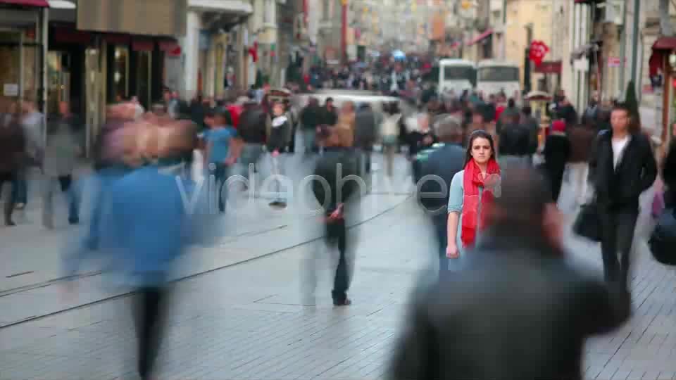 Young Woman Standing In Busy City Street, Fast Mot  Videohive 7835474 Stock Footage Image 9