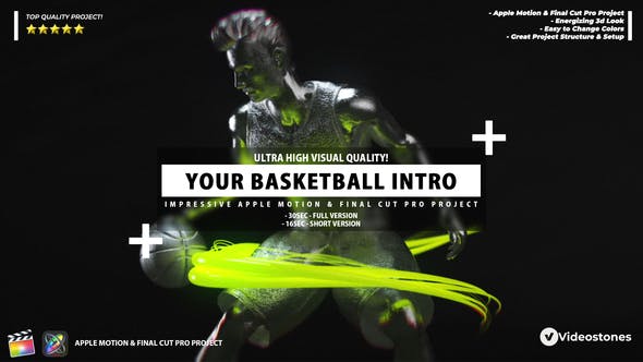 Your Basketball Intro Basketball Opener Apple Motion Template - Videohive Download 35928425
