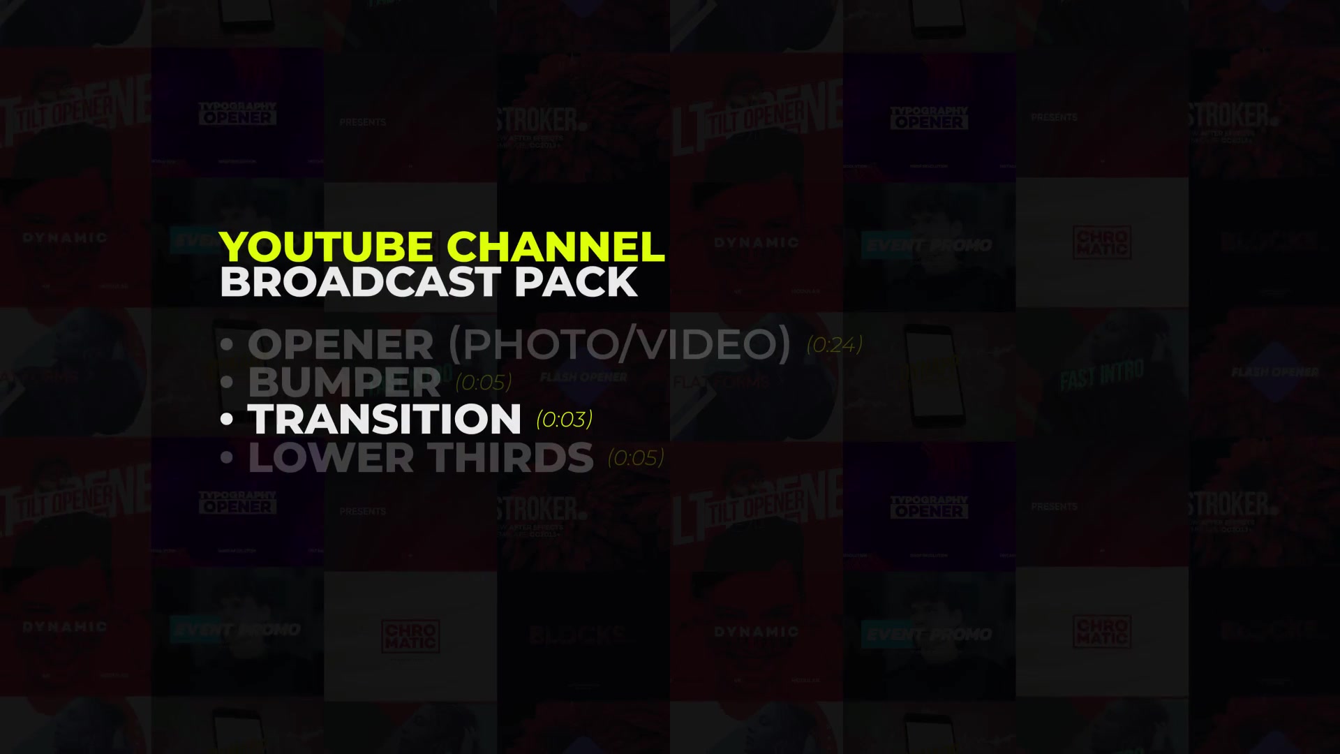 YouTube Channel Broadcast Essentials Pack Videohive 23677356 After Effects Image 10