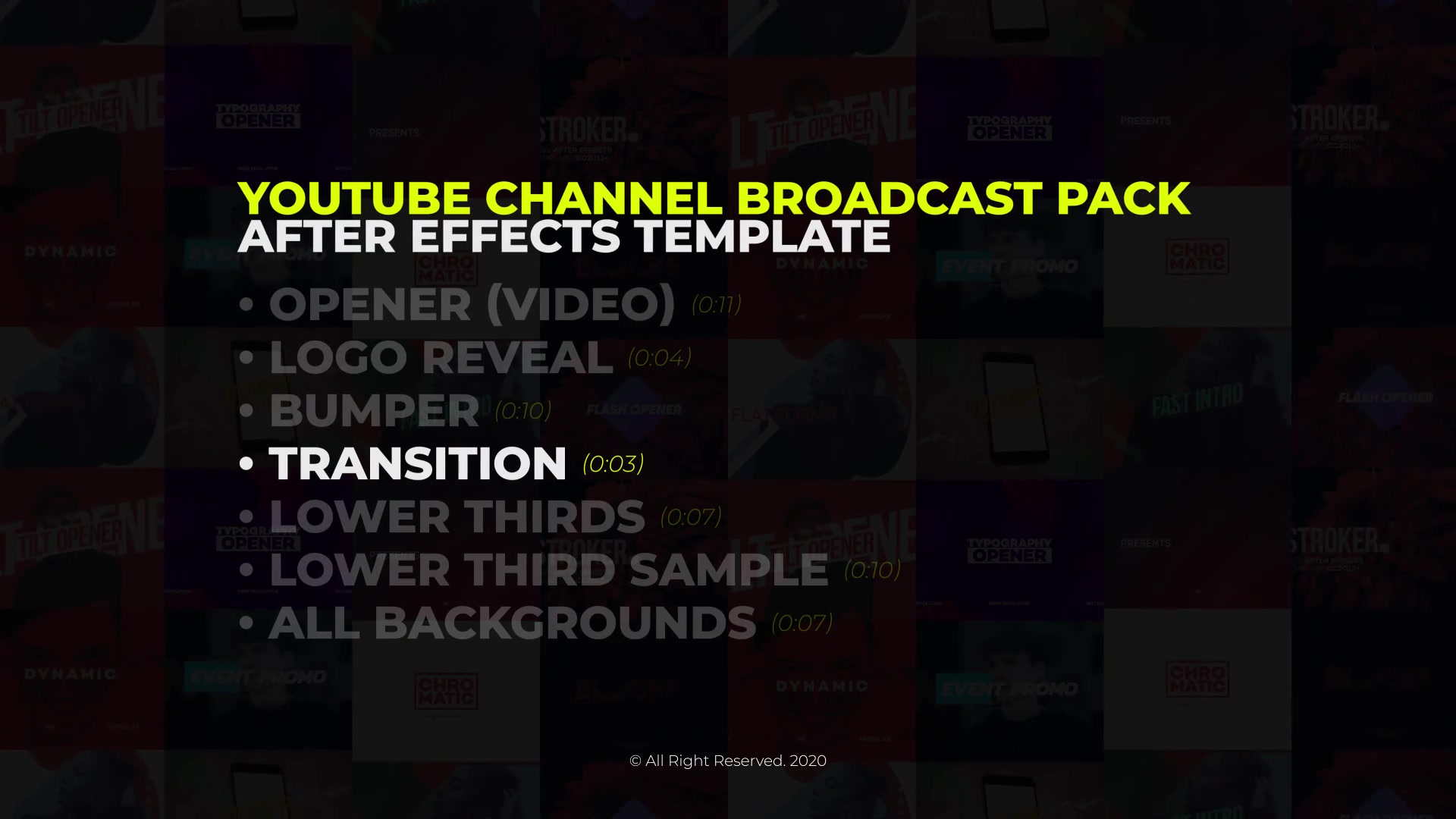 YouTube Channel Broadcast Pack 37 Elements Videohive 28418575 After Effects Image 7