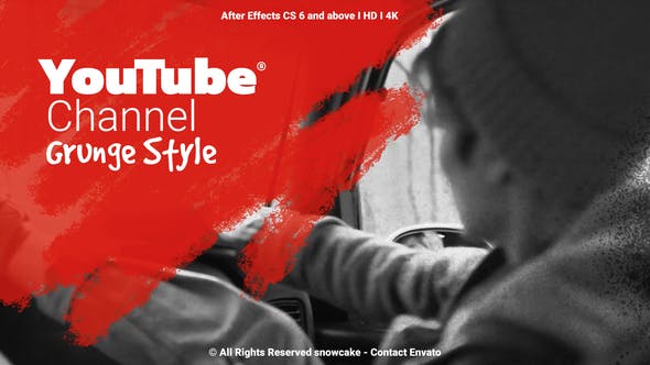YouTube Channel Grunge Style - 26592493 Videohive Download