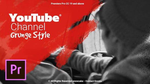 YouTube Channel Grunge Style For Premiere Pro - Download Videohive 26662028