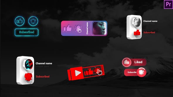 Youtube Creative Subscribe Elements - Videohive Download 33461224