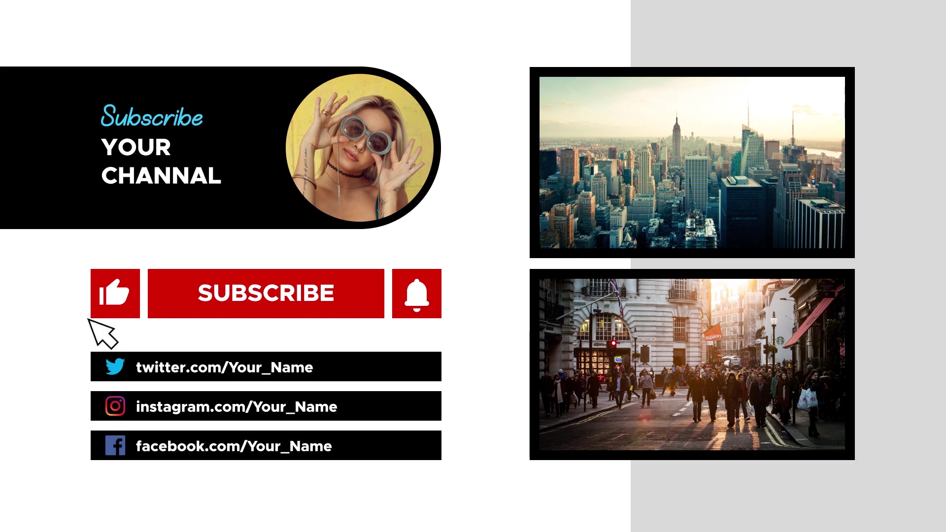 YouTube End Screen | Essential Graphics Videohive 26657223 Premiere Pro Image 8